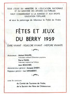 Fette et Jeux du Berry Festival du Nohant 1959