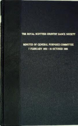 Minute book of the General Purposes Committee of the RSCDS
