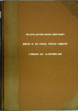 Minute book of the General Purposes Committee of the RSCDS