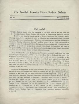 Bulletin No. 21, November 1943